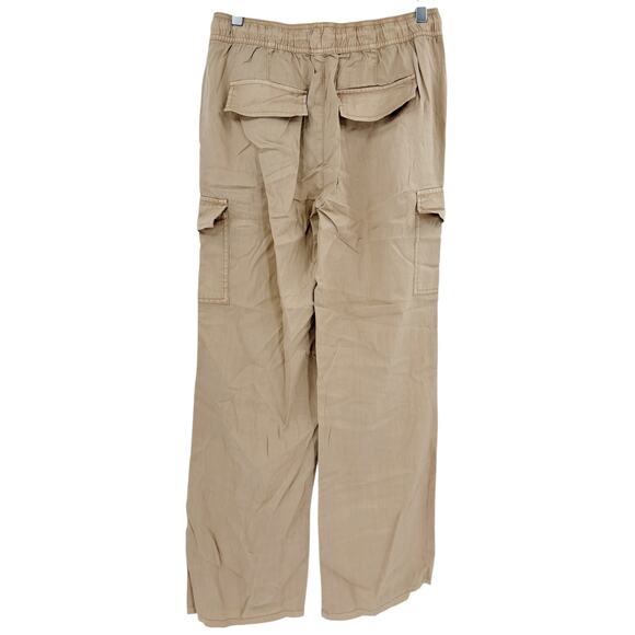 Sanctuary Pants Size L NEW Light Khaki Soft Relaxed Fit Straight Leg Cargo - Picture 5 of 8